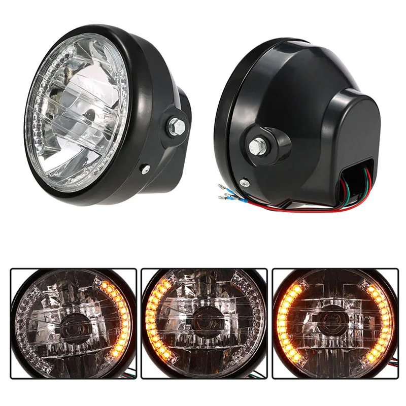7 Inch Motorcycle Headlamp LED Headlights Classic Round Motorcycle