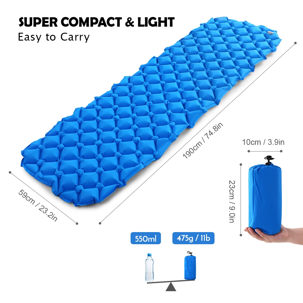 Надувной коврик для кемпинга с подушкой, пляжный коврик для пикника, пляжное одеяло, надувной матрас, коврик для сна для активного отдыха, походов, альпинизма