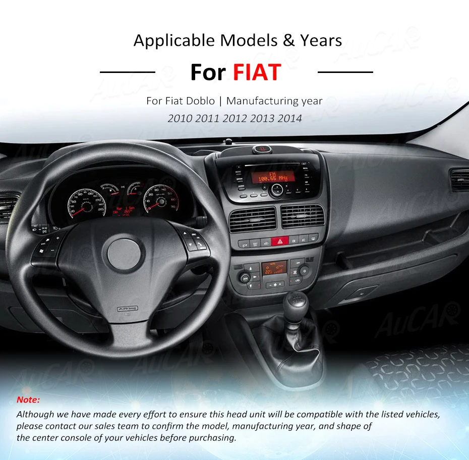 Sale Android 8.0 Car DVD Player for Fiat Doblo 2010 - 2014 Car GPS Multimedia System HD Bluetooth Radio WIFI FM AM RDS 4G AUX 1 Din 6