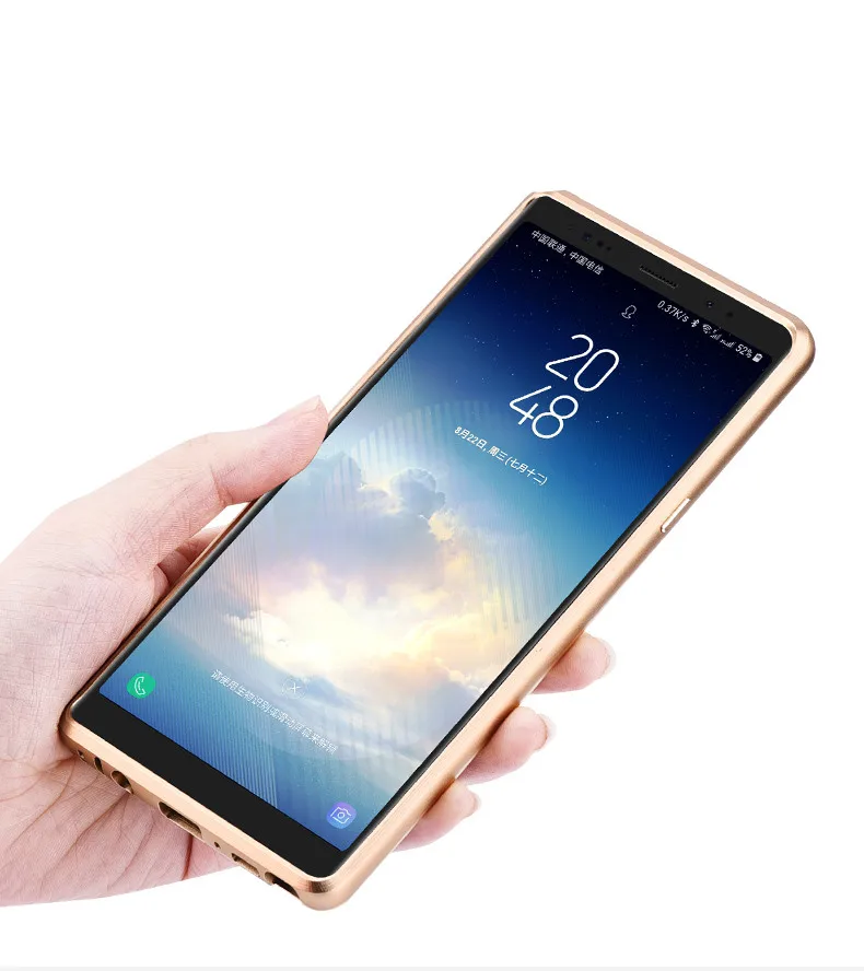 Чехол для Samsung Galaxy Note 9 роскошный металлический алюминиевый бампер защитные чехлы