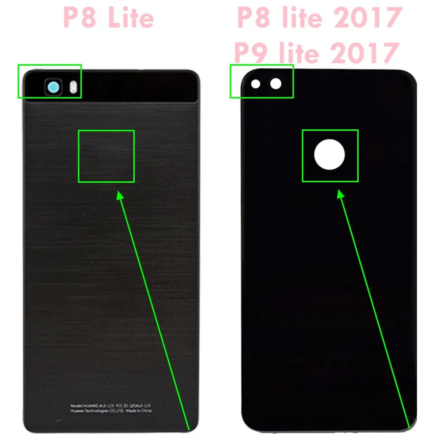 Оригинал для Huawei P8 Lite Задняя крышка батареи задняя дверь P9 2017 Корпус чехол P8lite lite
