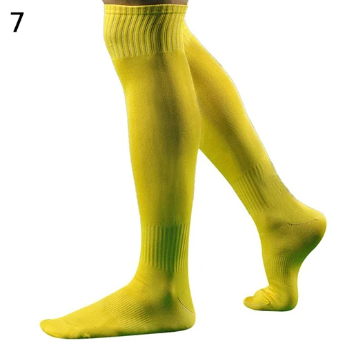 Мужские модные длинные носки выше колена высокие носки - Цвет: Yellow