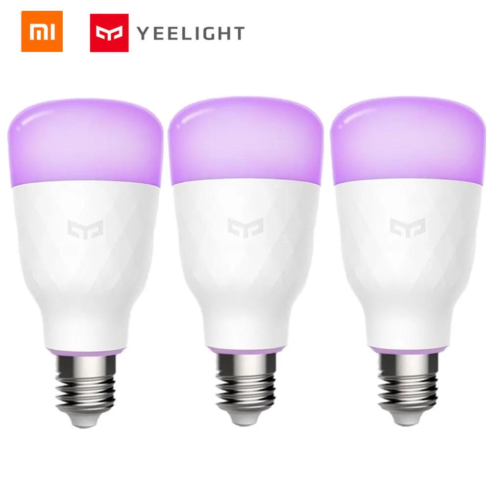 Xiaomi mijia Yeelight YLDP06YL E26/E27 10 Вт RGBW умный светодиодный светильник работает с Amazon Alexa AC100-240V(xiaomi экосистема продукта