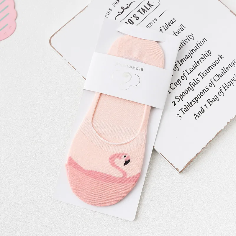 Горячая Распродажа, свадебные Нескользящие милые вечерние носки-башмачки с рисунками животных хлопковые носки с мелким носком, 5 цветов, 1 пара - Цвет: Розовый