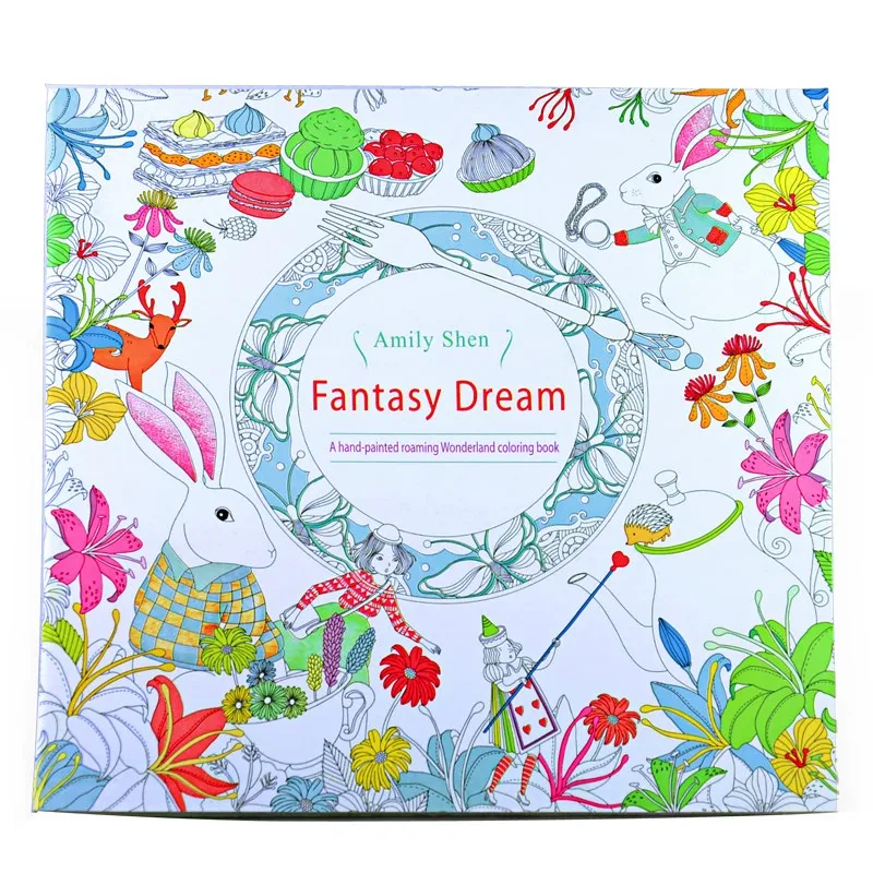 4 pcs/Lot Fantasy Dream Free Coloring Book For Adults Children Drawing Kill Time Graffiti Anti-Stress Painting Art Books Libro 4 pcs/Lot Fantasy Dream Free Coloring Book For Adults Children Drawing Kill Time Graffiti Anti-Stress Painting Art Books Libro