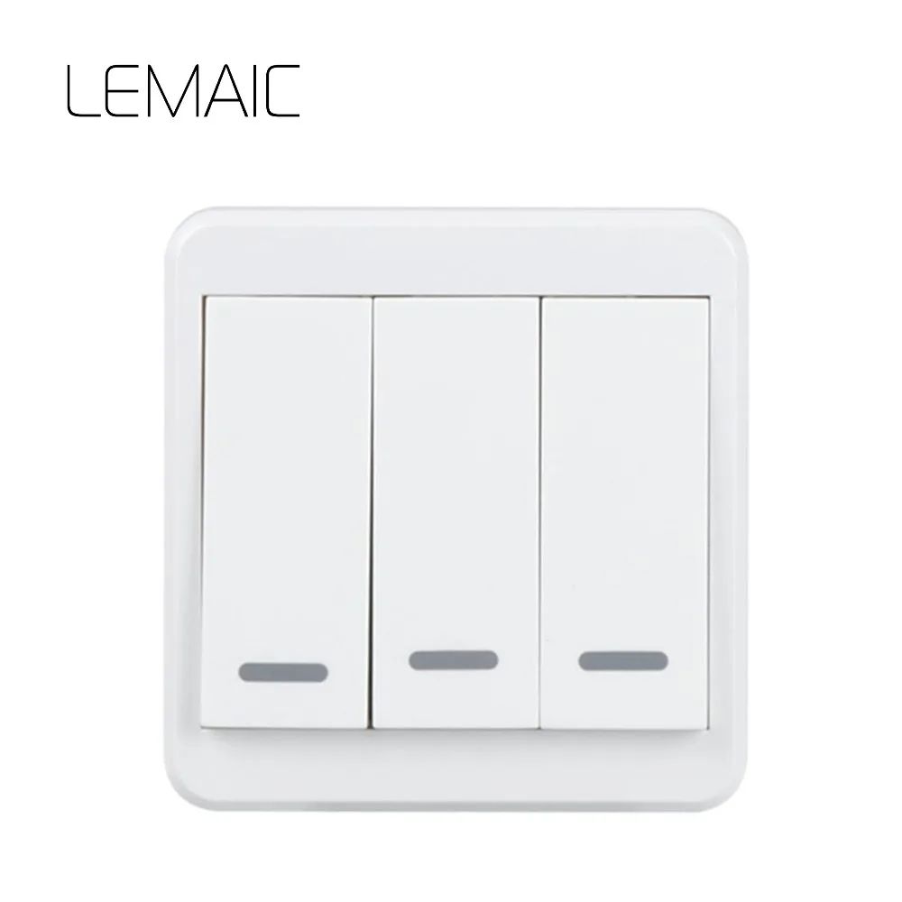 

LEMAIC Wireless Remote Control Switch AC 220V Receiver Wall Panel Remote Transmitter Hall Bedroom Ceiling Lights Wall Lamps S35