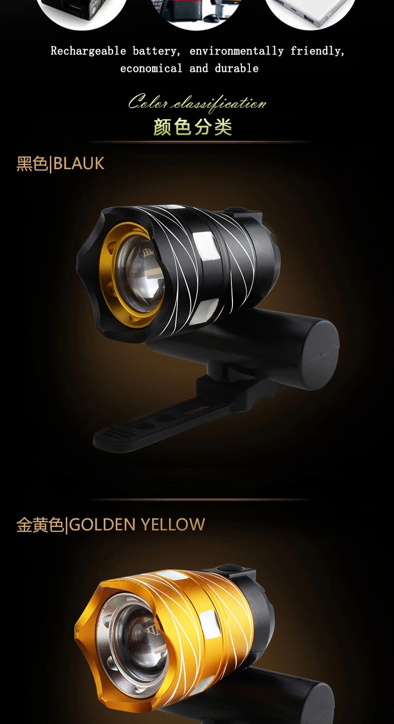 Excellent kava Bicycle Light Power Bank Waterproof USB Rechargeable Bike Light Side Warning Flashlight 700 Lumen 18650 2000mAh 5 Modes 4