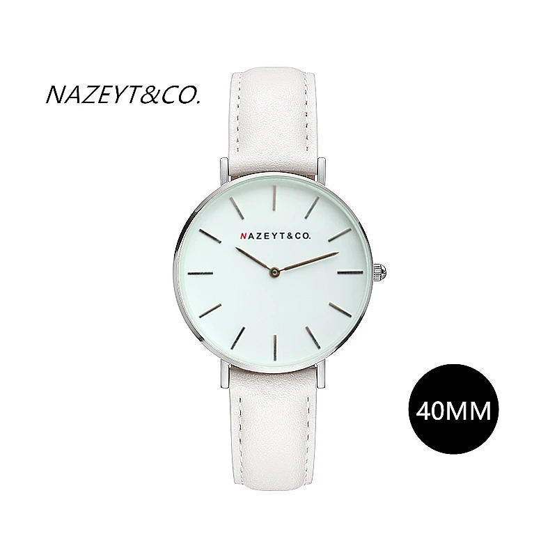 Top branded font b women b font fashion simple design white leather DW type quartz wristwatch