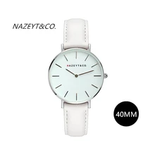 Top branded font b women b font fashion simple design white leather DW type quartz wristwatch