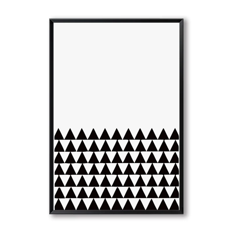 Черно-белый абстрактный геометрический узор, холст, художественная живопись, принт, плакат, картина, настенная, для офиса, спальни, Современный домашний декор, A2A3A4 - Цвет: BW018-6