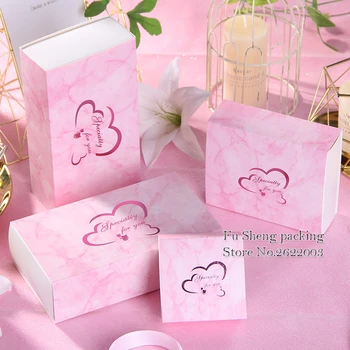 

8x8x3.7cm Hot stamping pink paper box for wedding,pink Drawer Type boxes Wedding Favors and Gifts Paper Canyd Box 100pcs/lot