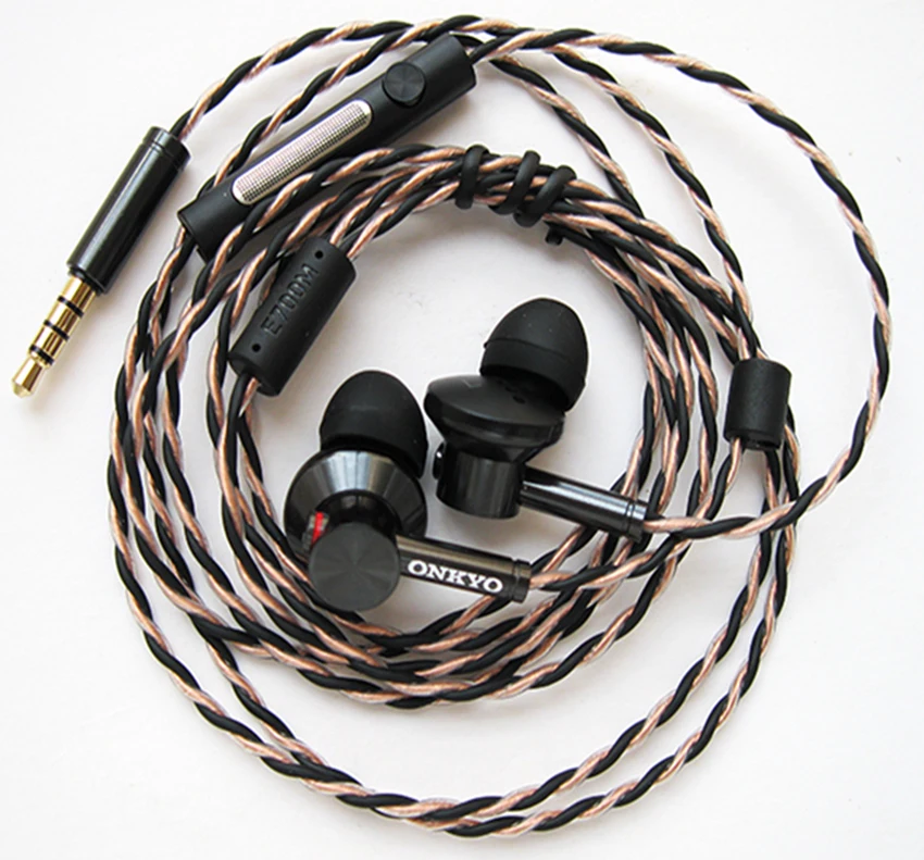 

Original ONKYO E700M In-Ear Hi-Res Earphone Canal Type Hi-Res with Mic NO BOX Hifi earphones with mic for smartphones
