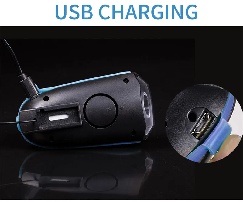 Cheap WHEEL UP USB Charging 240 lumen IPX4 Electric Horn Bicycle Night Riding Warning Horn Light Bike Head-light Bike Accessory 2019 9