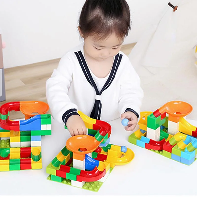 ABWE-Best-Sale-54Pcs-DIY-Construction-Marble-Race-Run-Maze-Balls-Track-Kids-Children-Gaming-Building