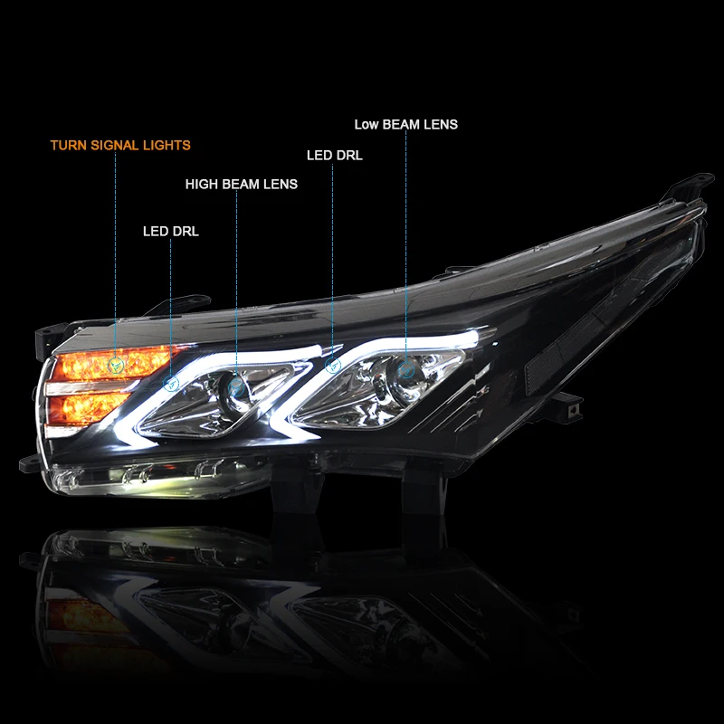 CNSUNNYLIGHT для Toyota Corolla 2014/2015 фар автомобиля светодио дный сборки LED DRL указатели поворота объектив проектора Plug & Play головного света