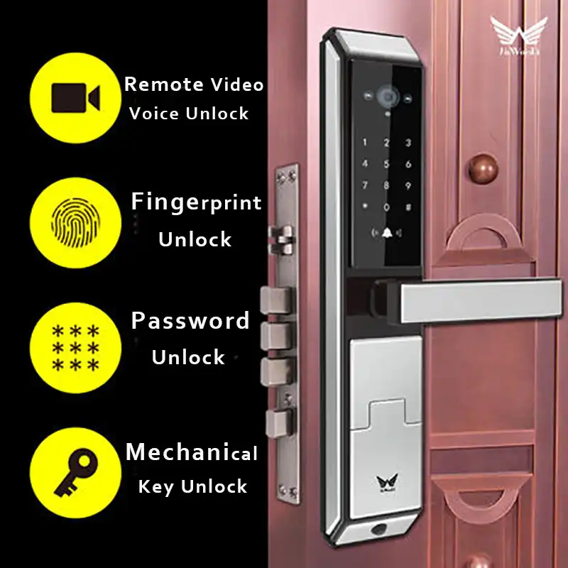 Camera Wifi Fingerprint Lock Best Remote Video Smart Door Lock