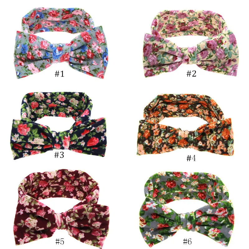 Baby font b Kids b font Girl Toddler Infant Flower Floral Hairband Turban Rabbit Bowknot Headwear
