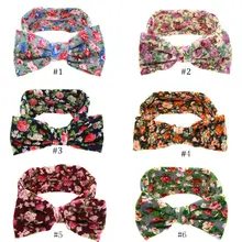 Bebê Crianças Da Menina Da Criança Infantil Flor Floral Hairband Turbante Coelho Bowknot Headwear Faixa de Cabelo Acessórios C505 @ M23