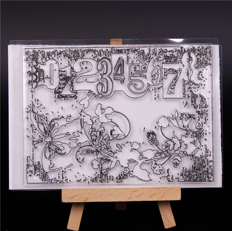 

Transparent Clear Silicone Stamps for DIY Scrapbooking Card Making diy photo Roller album Decorative Flowers Stempel U