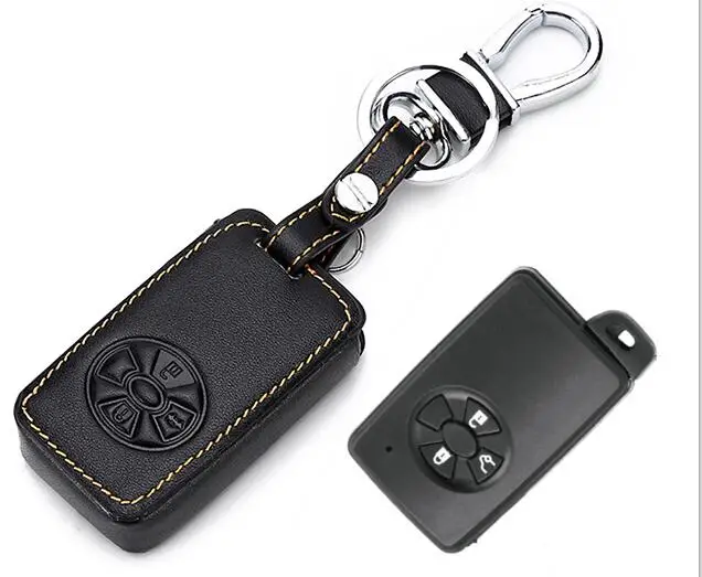 Кожаный Автомобильный Брелок чехол держатель для Toyota ключ Camry Avalon Corolla Yaris Hilux Vitz