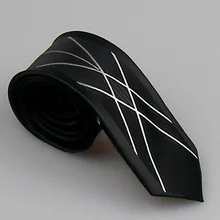 Lammulin Галстуки Для мужчин костюм шеи галстук-бабочка черный с серебристым в Вертикальную Полоску жаккардовый галстук границы дизайн узкий галстук 6 см