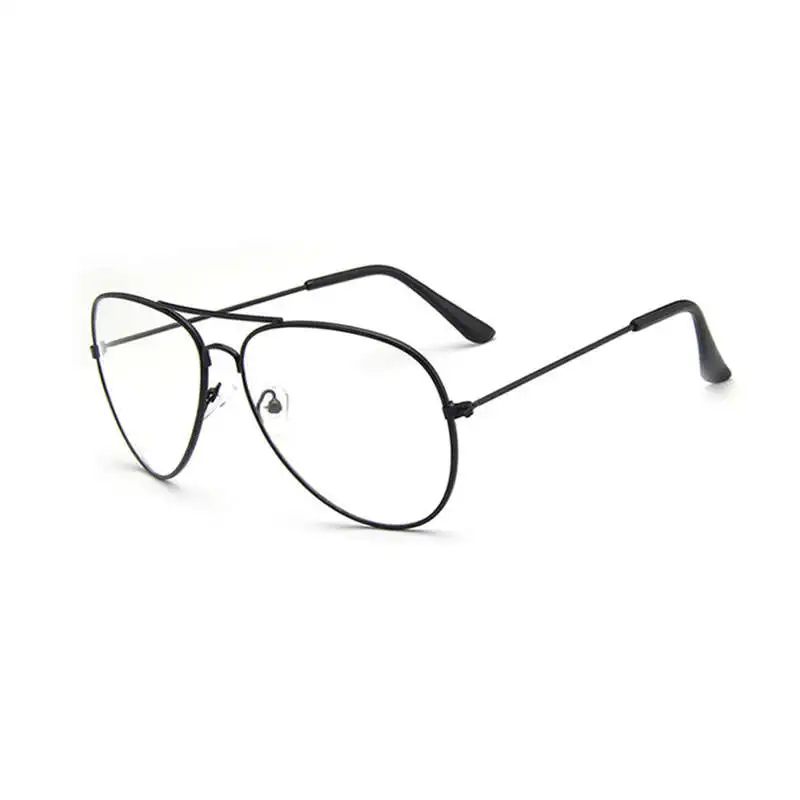 Винтажная оправа для очков унисекс, прозрачные линзы, стекло es, ретро стекло для чтения, защита от ультрафиолета, прозрачные линзы, компьютерные женские очки#227897 - Цвет оправы: 1 Black