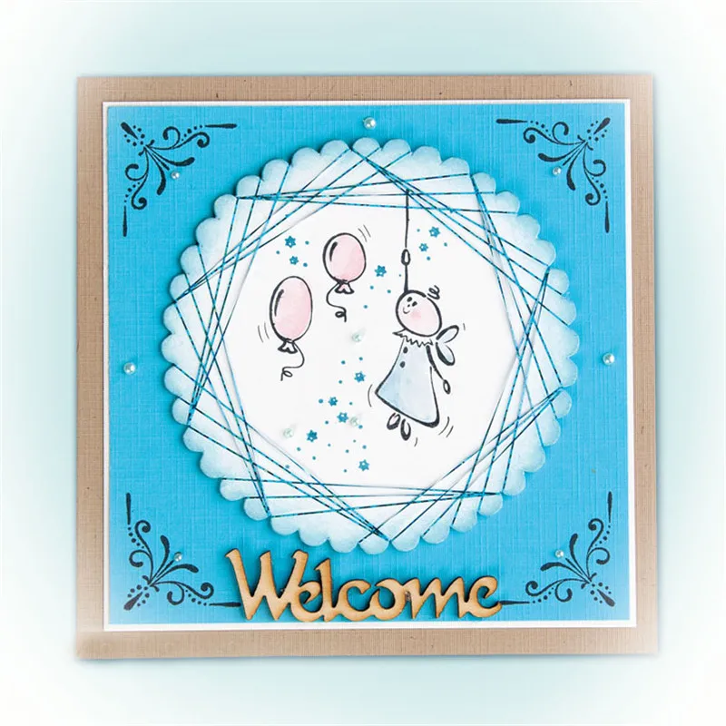 

Naifumodo1 Pcs/lot Metal Cutting Dies Scrapbooking for Card Making DIY Embossing Cuts Craft Die Circular Sawtooth Photo Frame