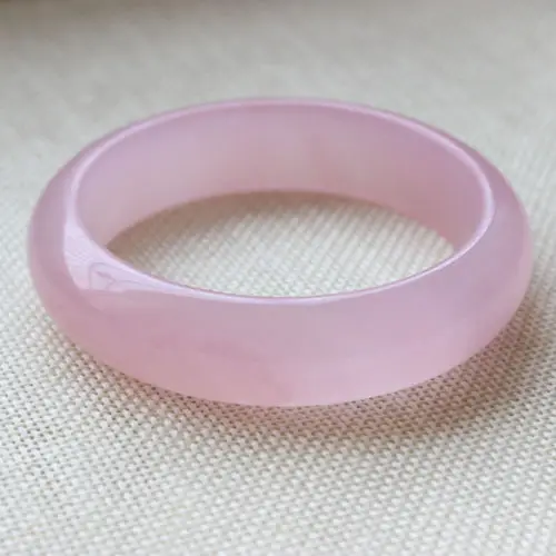 Vintage Chinese Beautiful Emerald Pink Jade Bangle Bracelet 60mm -in