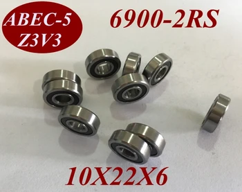

5Pcs 6900RS 6900RZ 6900 2RS 6900-2RS 10X22X6 MM 10*22*6 MM Miniature roller shaft motor deep groove Ball Bearing tools