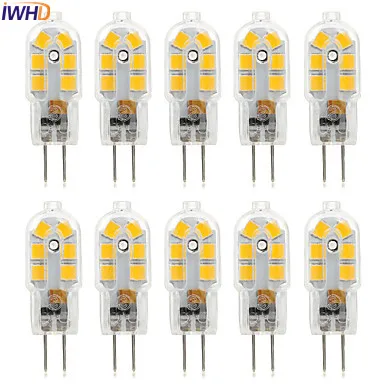 Iwhd 2 Вт G4 LED 12 В лампа SMD3528 120LM 220 В LED G4 bi-контактный света заменить галогенные фары люстра 10 шт