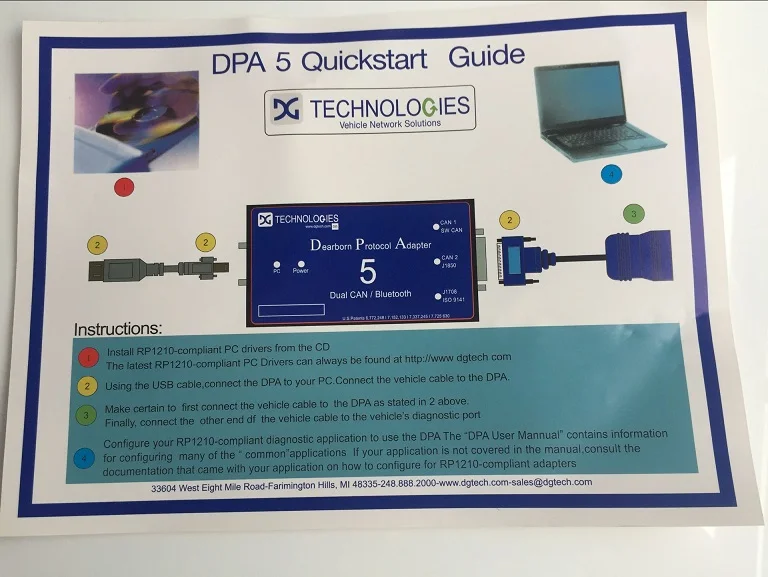 IX104 планшетный ноутбук установленное программное обеспечение Мини SSD+ Pro диагностический инструмент Dearborn протокол адаптер 5 DPA5 сверхмощный грузовик сканер