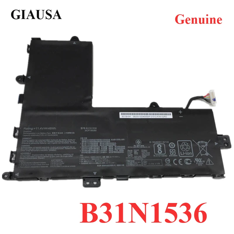 Аккумулятор GIAUSA B31N1536 для Asus VivoBook Flip TP201SA 11 6 дюйма TP201SA-3K 48wh | Компьютеры и офис
