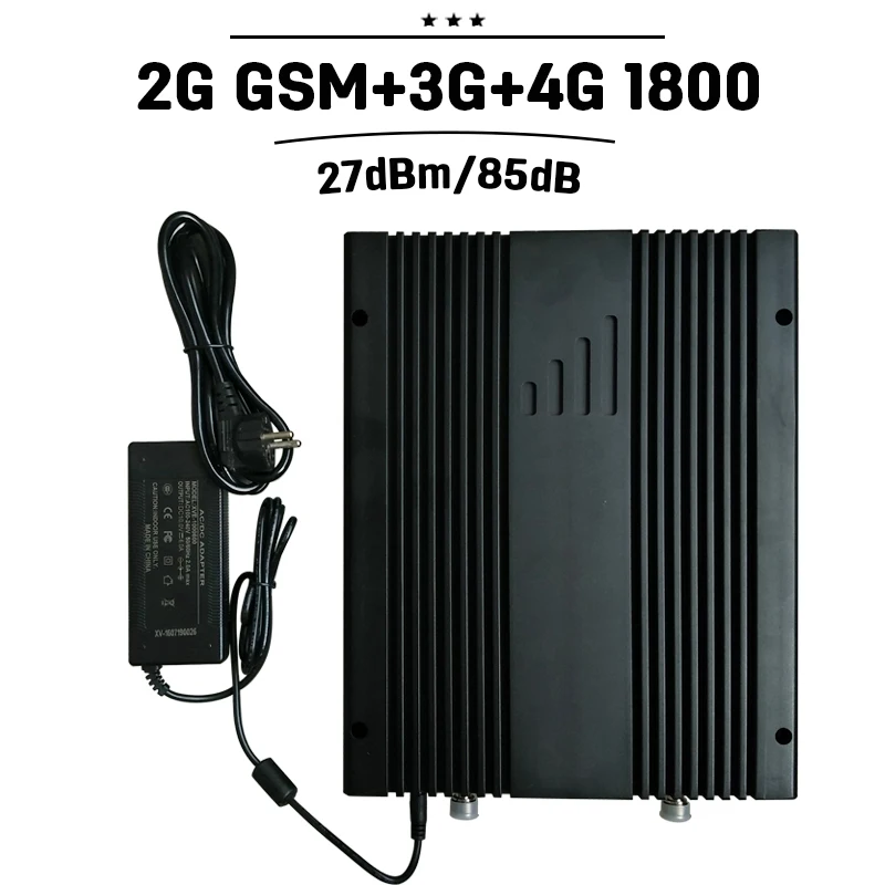 Mobile Signal Booster 2G 3G 4G GSM 900 WCDMA UMTS 2100 4G LTE 1800 Cellular Repetidor 27dBm Power 75dB Cellphone Amplifier 30