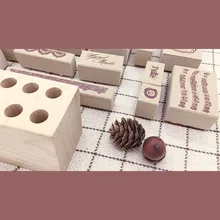 Горячая креативные канцелярские принадлежности DIY ретро деревянные уплотнения Карманный художественный креативный альбом штампы 4 выбор для карты изготовление ручной работы