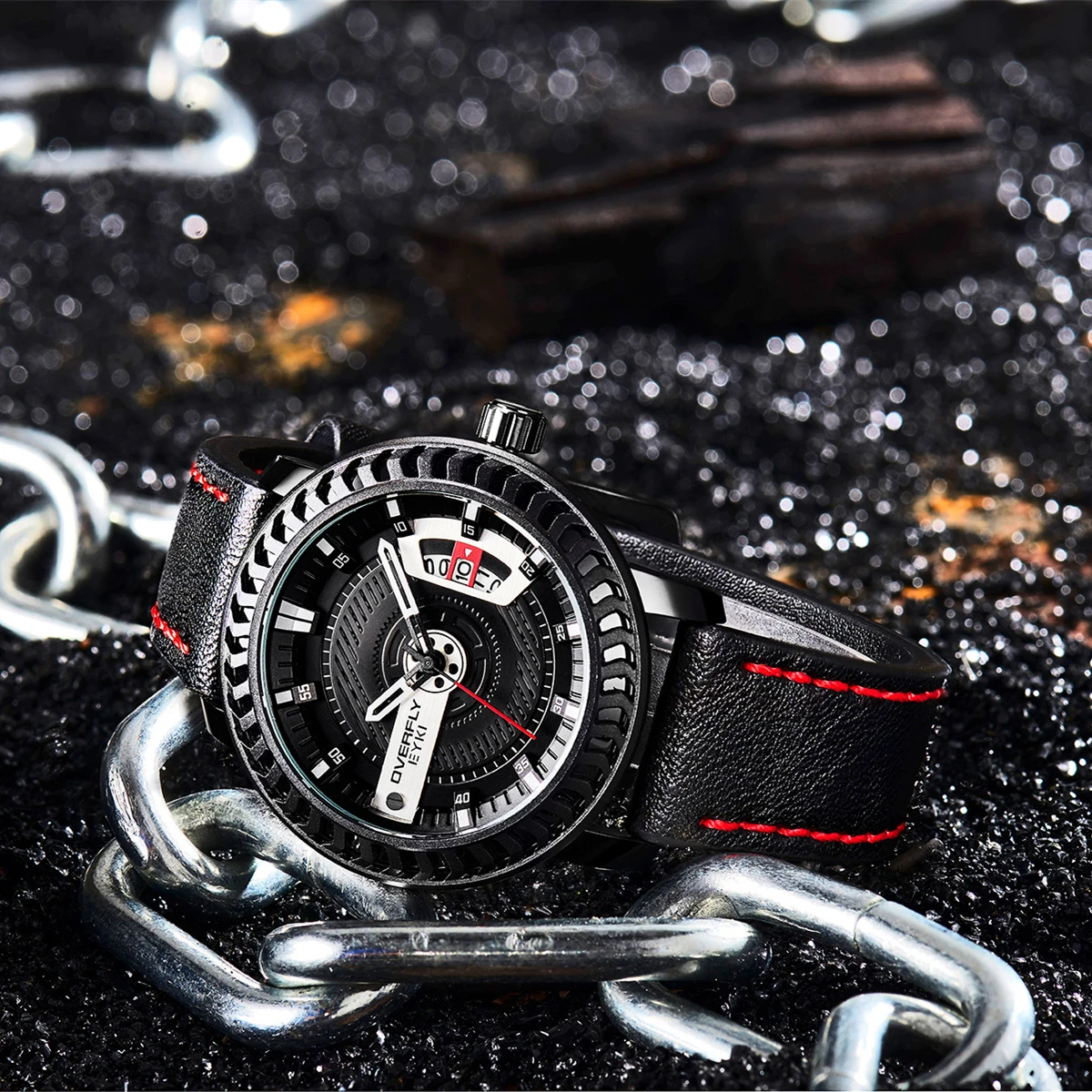 

EYKI New Watches Men Luxury Brand Shock Army Sports Watch Waterproof Leather Quartz Fashion Casual Relogio Masculino reloj mujer