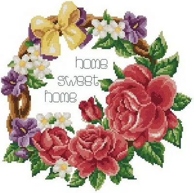 

Needlework,DIY Cross Stitch,Sets For Embroidery kits,11CT&14CT&16CT,Roses wreaths