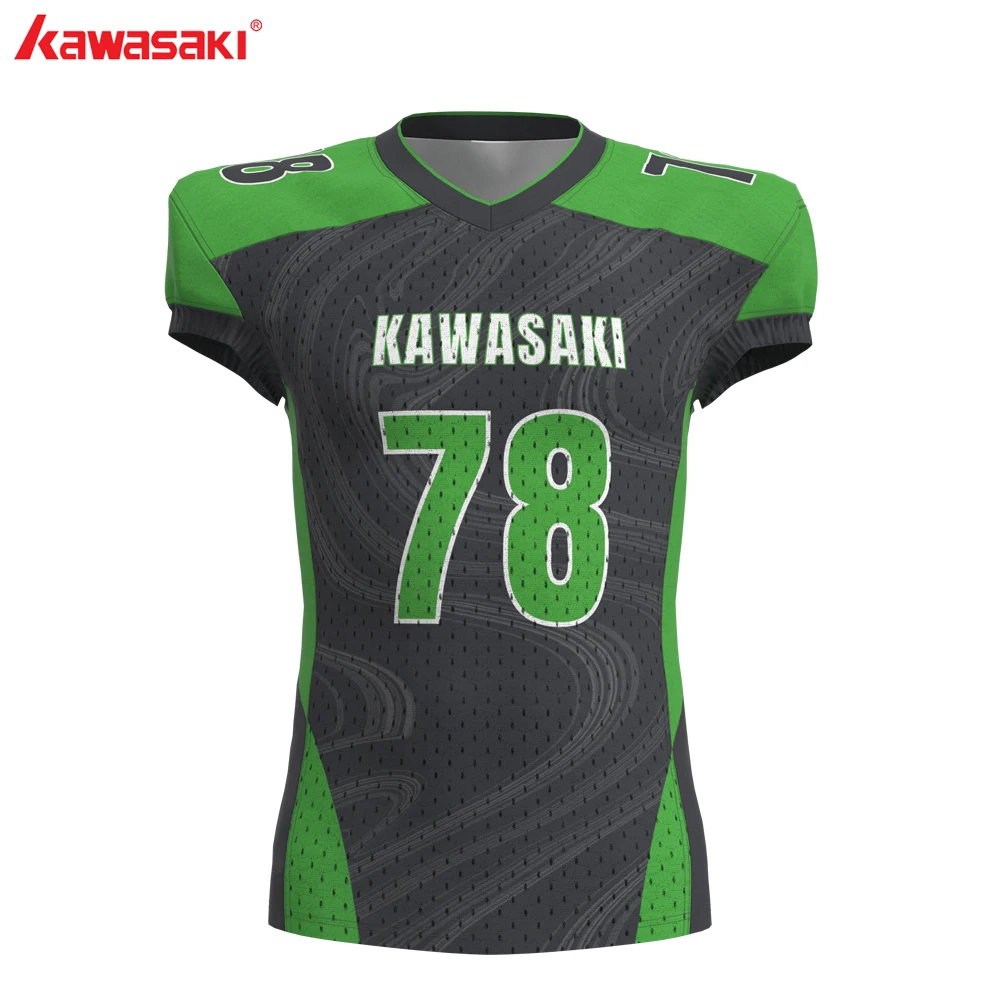 Бренд Kawasaki Youth Custom сублимированный американский футбол Джерси мужские США коллаж