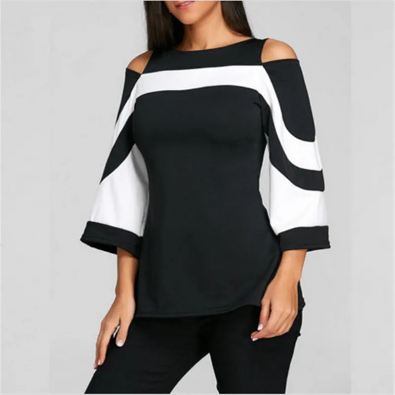 

Fashion Autumn Women T-shirt Sexy O-Neck T Shirt Female Casual Slim Long Sleeve Tees Tops Plus Size XXL