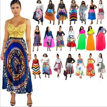 22 Самые продаваемые, уникально стилизованные печатные плиссированные юбки с плиссированными юбками. Сатиновый повседневный летний