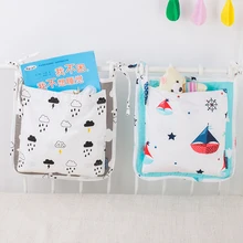 2 шт. Хлопок Детская кровать сумка органайзер сумка для хранения детская кровать висячая портативная многофункциональная сумка для хранения