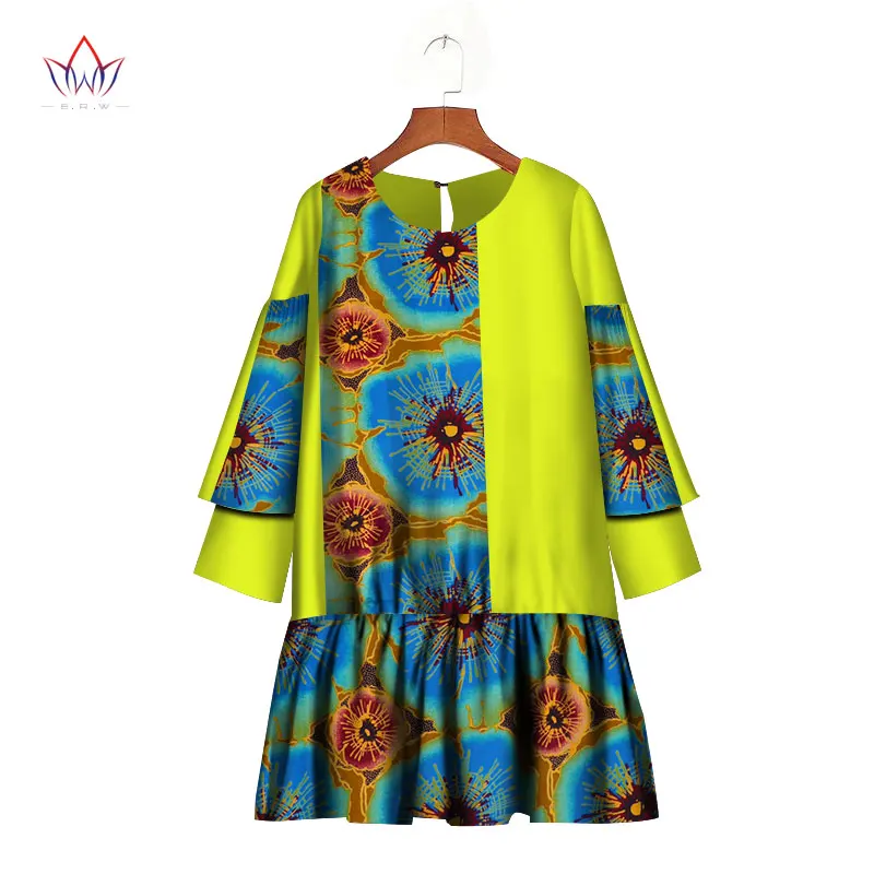 Осенние платья размера плюс, африканские платья для женщин с круглым вырезом, Женская африканская одежда, длина до колен, повседневное 6xl платье, WY2034