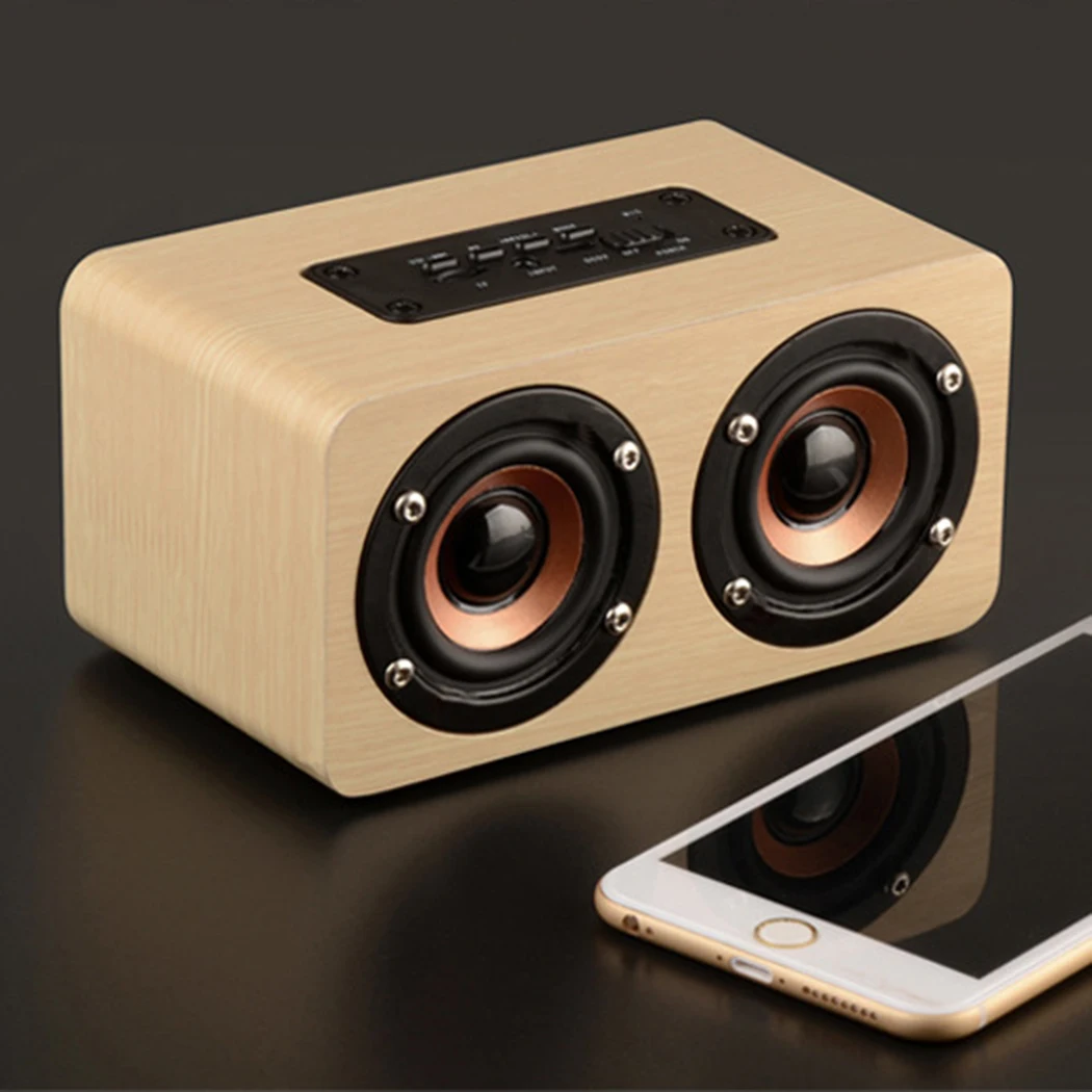 Bluetooth Динамик Ретро Классический Дерево Hifi мини звука поле Aux для Xiaomi s Tf карты usb