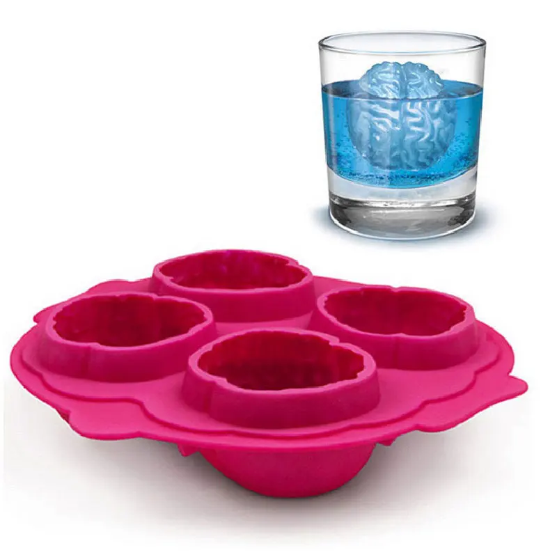 

Brain Shape Silicone Ice Cube Ice Maker Mold Bar Party Drink Mold Soap Candle Making Fondant Tool Chocolate Ice Cube Tray