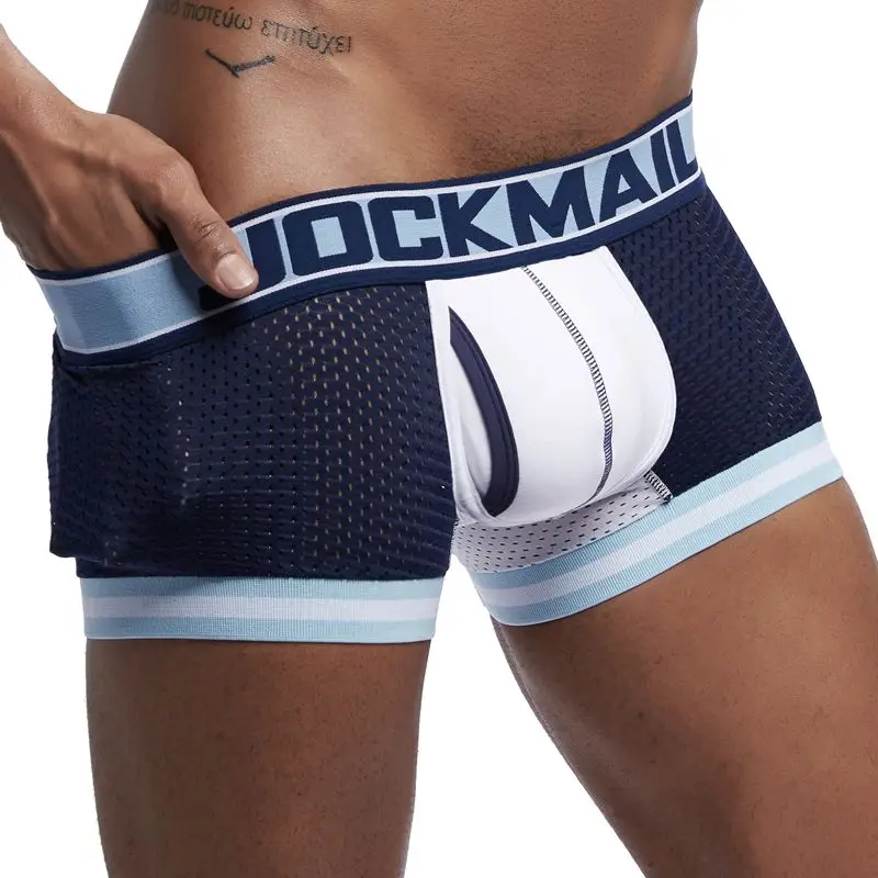 JOCKMAIL, новинка, 1 шт./лот, мужское нижнее белье, боксеры, сетка, Cuecas, боксеры, мужские боксеры, мужские боксеры, шорты для геев, мужские трусы, calzoncillos - Цвет: 07