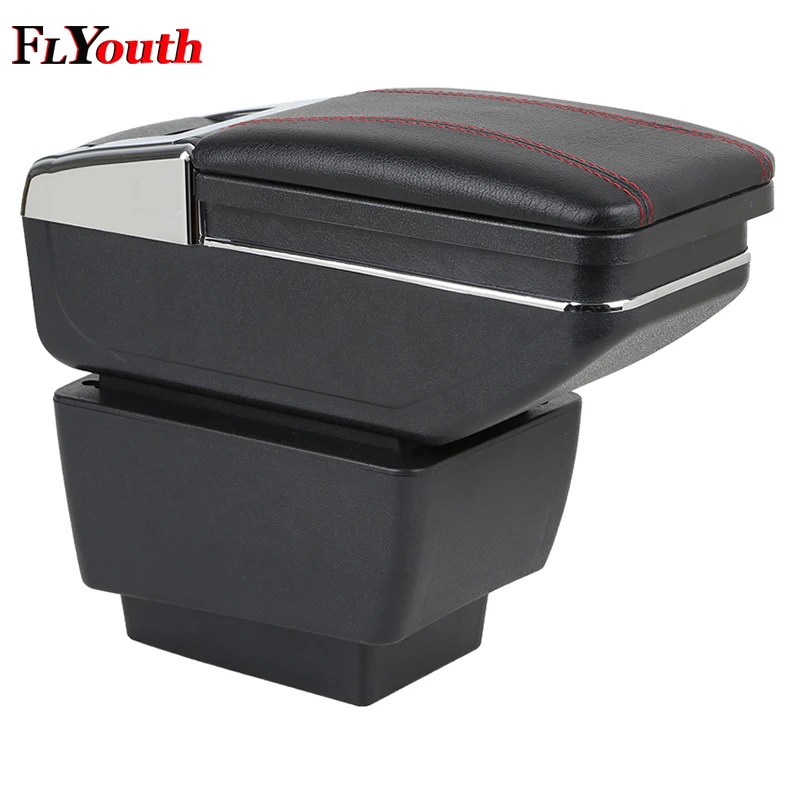 

For Skoda Fabia Fabia 2 2015-2017 Car Armrest Box Central Store Content Box Cup Holder Interior Car-Styling Decoration Accessory