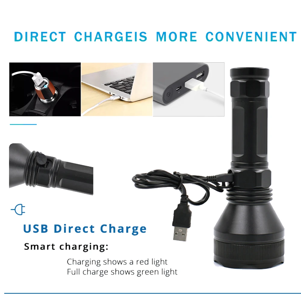 Прочный светодиодный фонарик XHP70.2 ультрамощные фонарики USB XHP50 Тактический 26650 18650