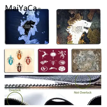 

MaiYaCa Simple Design Game of Thrones map logo DIY Design Pattern Game mousepad Size for 18x22cm 25x29cm Small Mousepad