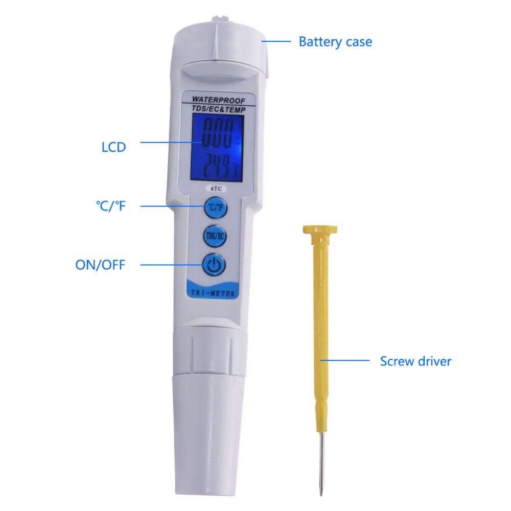 Портативный Измеритель EC цифровой измеритель воды TDS фильтр для измерения качества воды Чистота автоматическая калибровка тестер высокое качество