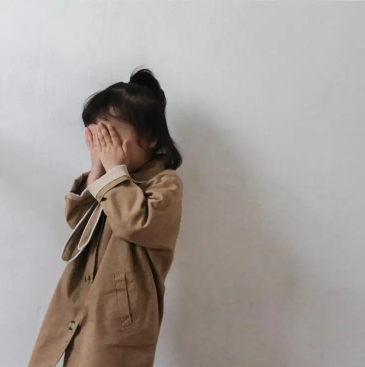 Korean Style Girls Coat Fashion Autumn Long Sleeve Baby Kids Jacket 1-6 years