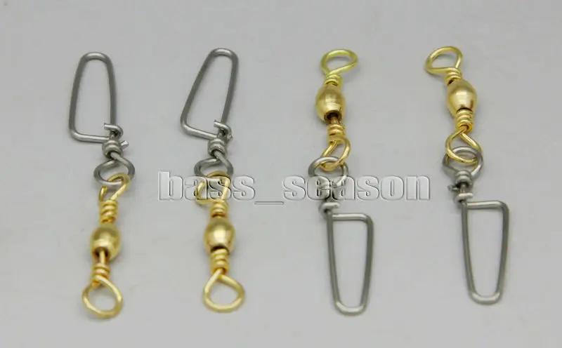 

50 X Barrel Bearing Swivel w/Coastal Snap Trolling Connector 7#50LB Free Shpping